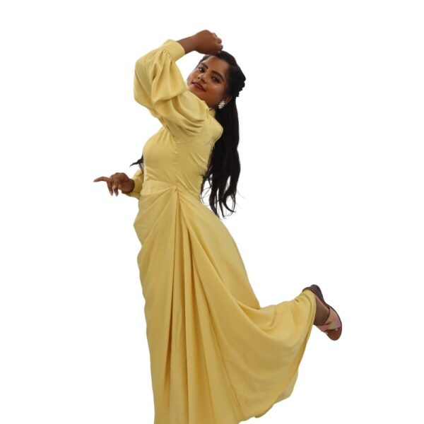 LIGHT YELLOW DRAPED MAXI - Image 5