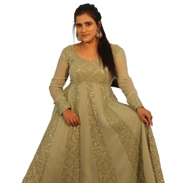 LAUREL DUAL FABRIC ANARKALI DRESS